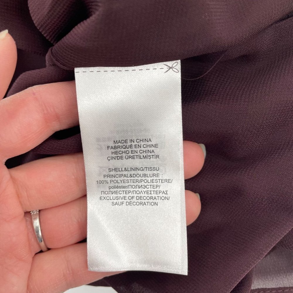 NWOT Lauren Ralph Lauren Purple Velvet Long Sleeve Belted Dress Womens Size 2 - Picture 7 of 10